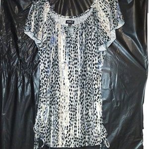 Women's multi color leopard print top